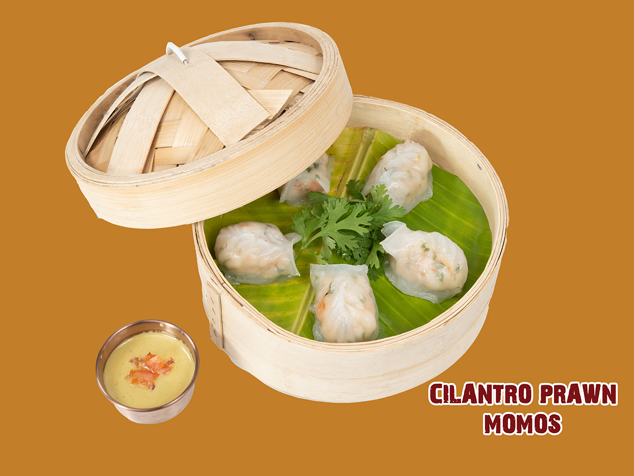 CILANTRO PRAWN MOMOS